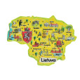 Fridge Magnet Lithuania Map with Cities